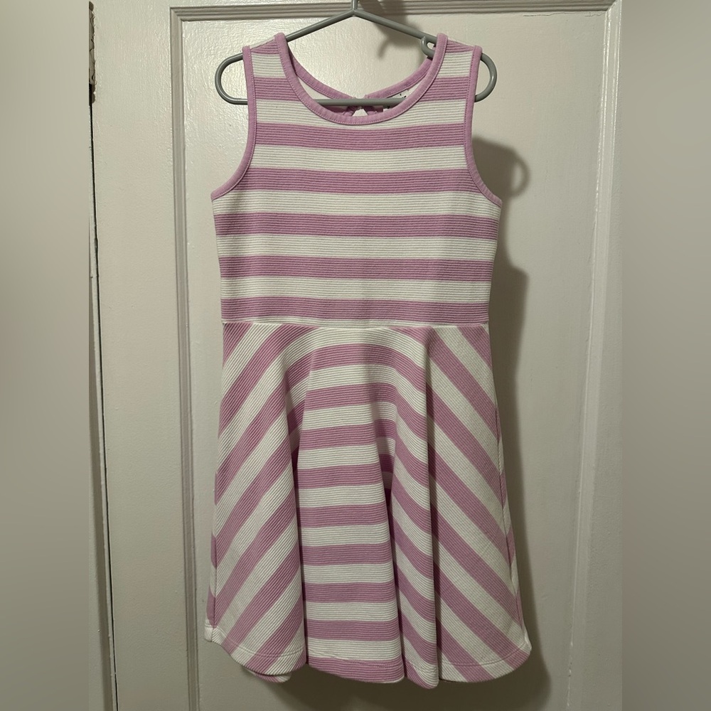 Janie and Jack Orchid Stripe Ottoman dress size 7
